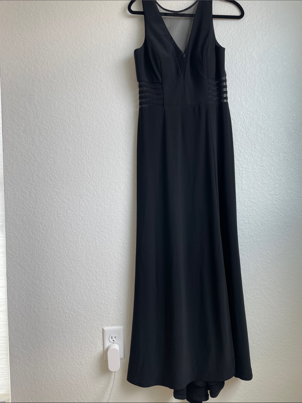Morgan & Co. Illusion Panel A-Line Gown | Long Formal Evening Dress | Size 13 - Picture 7 of 12